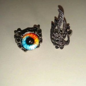 Silver Rings Stainless Steel Adjustable Rings